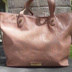 Embossed Blush/mauve Steve Madden tote/satchel